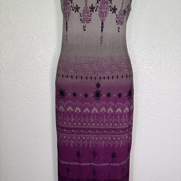 Vintage Y2K Dress Womens Medium Ombre Maxi Halter Whimsigoth 90s Prom Bodycon - Picture 6 of 14